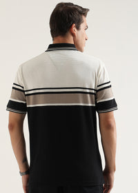 Monaco Noir Structured Polo T-Shirt