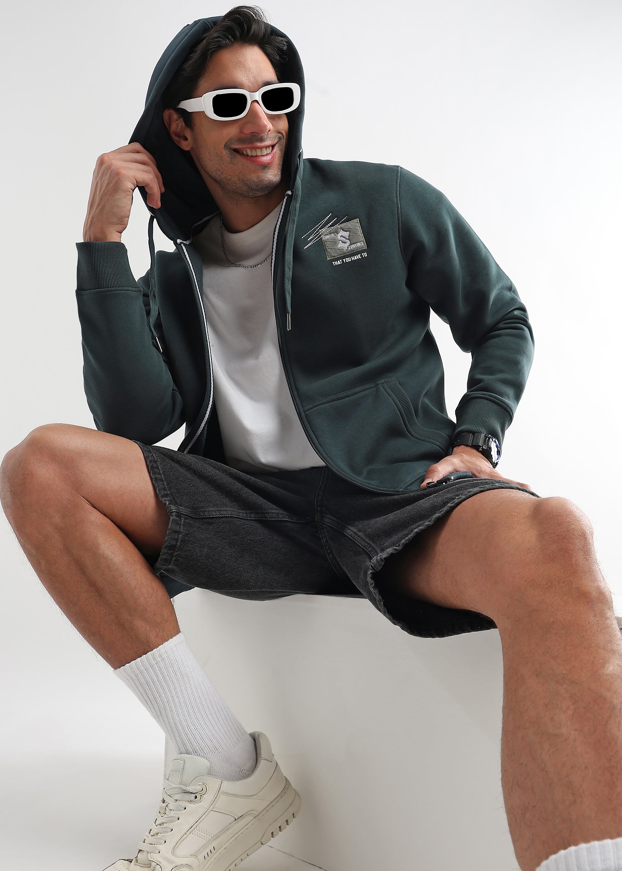 We’re Fucked! Dark Cyan Cotton Hoodie