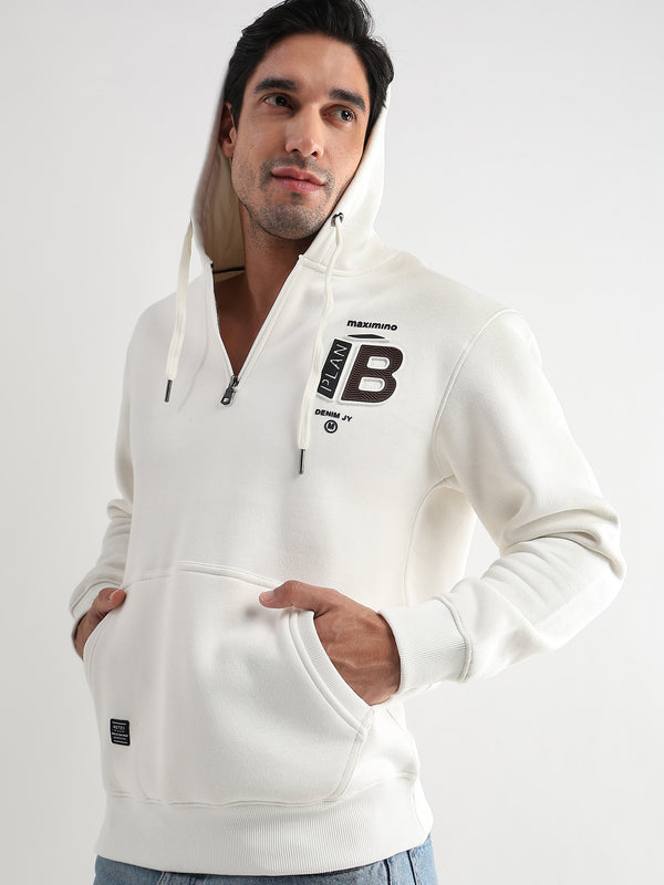 Plan B Star White Zip-Top Hoodie