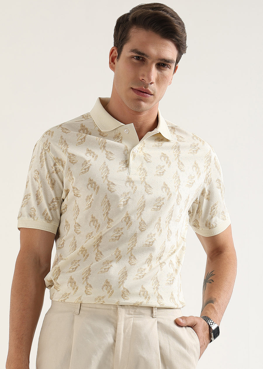 Off-White Maison Patterned Polo T-Shirt