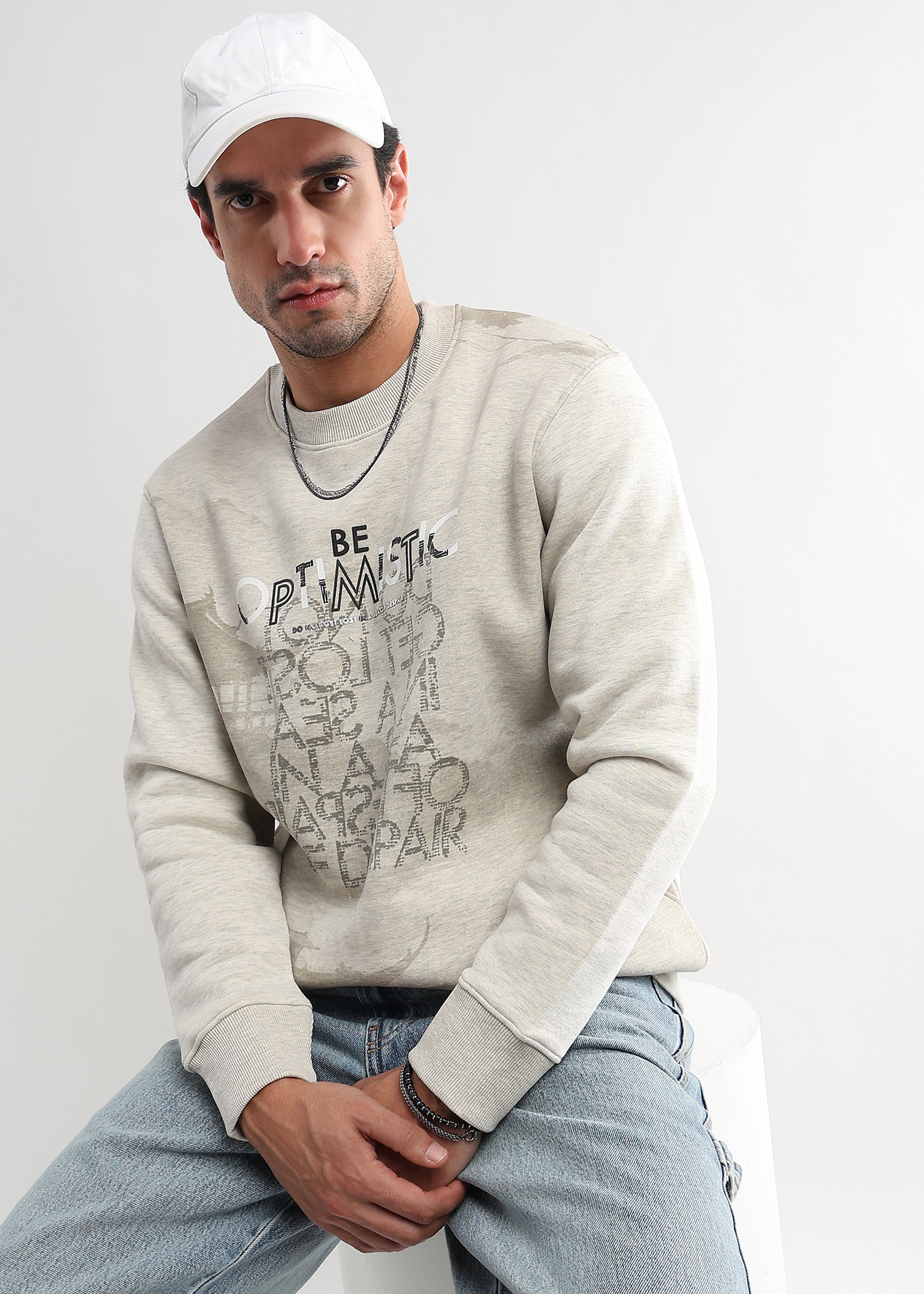 Be Optimistic Doeskin Sweatshirt