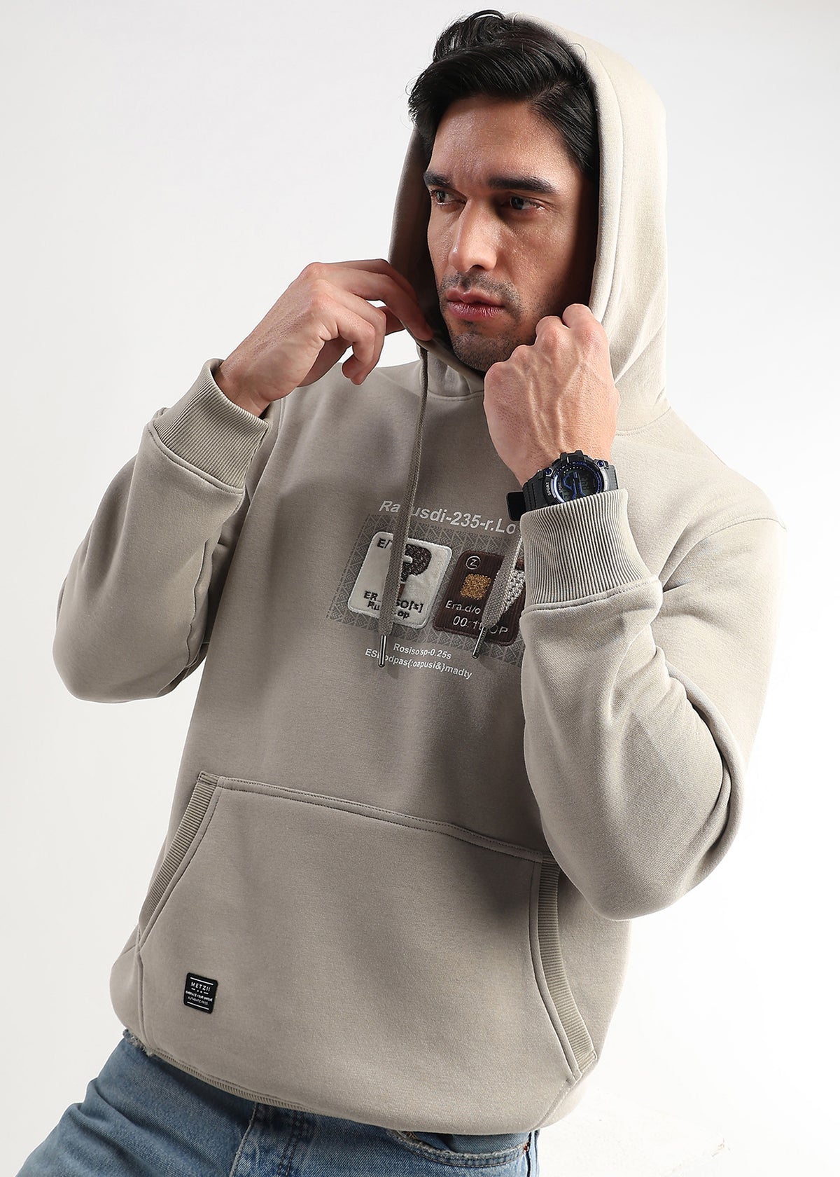 Be yourself Embroided Doeskin Hoodie