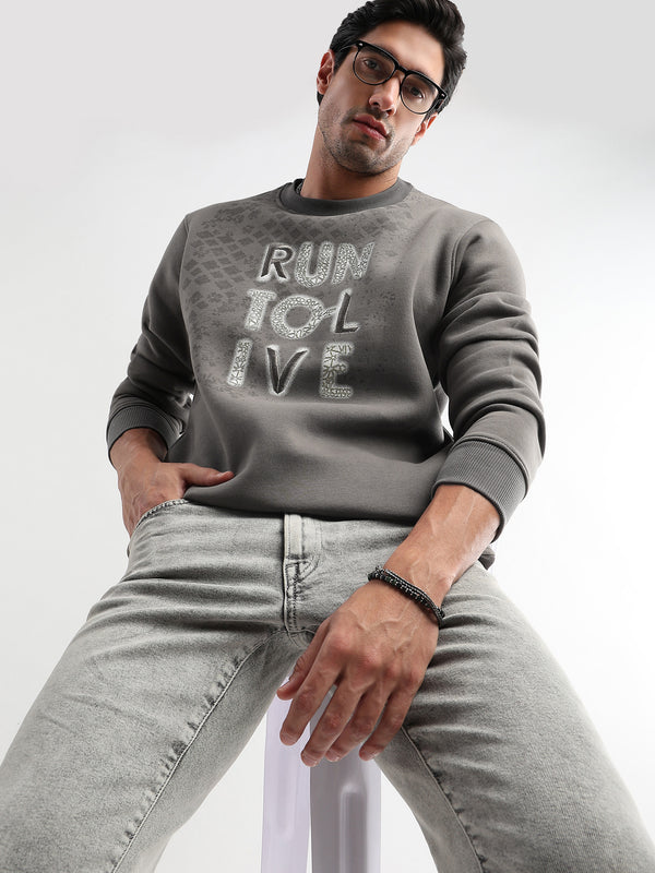 Run to live Cloudburst Gray Sweatshirt