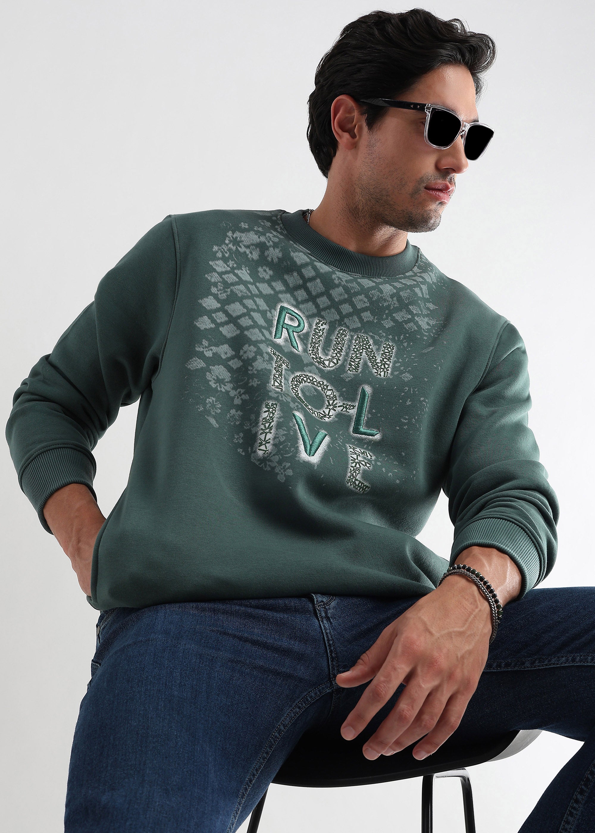 Run to live Kelly Green Sweatshirt