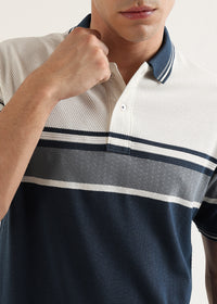 Coastal Navy Structured Polo T-Shirt