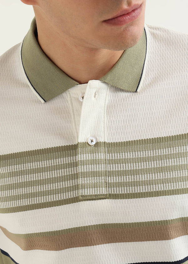 Linea Olive Structured Polo T-Shirt
