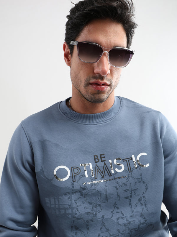 Be Optimistic Classic Blue Sweatshirt