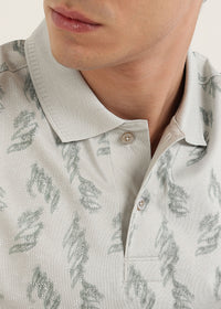 Ice Grey Maison Patterned Polo T-Shirt