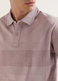 Whisper Pink Meridian Geometric Polo T-Shirt