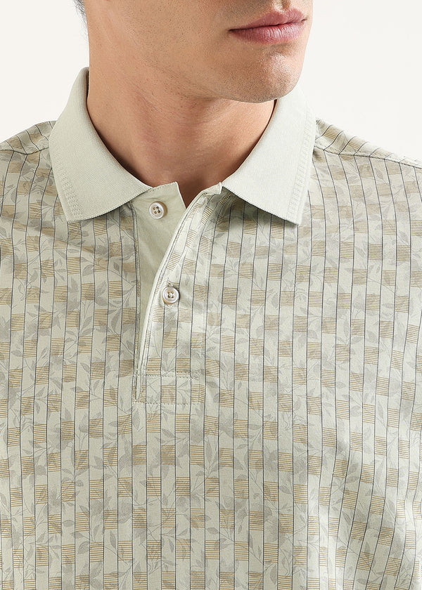 Soft Olive Sorrento Mercerised Polo T-Shirt