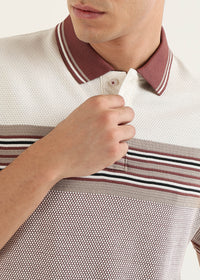 Wine Metro Weave Classic Polo T-Shirt