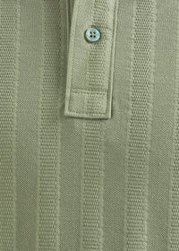 Matcha Stone Self Structured Knit Polo T-Shirt