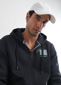 We’re Fucked! Navy Iris Cotton Hoodie