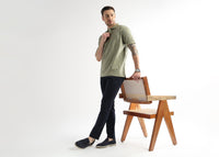 Winter Pear Geometric Print Mercerized Polo