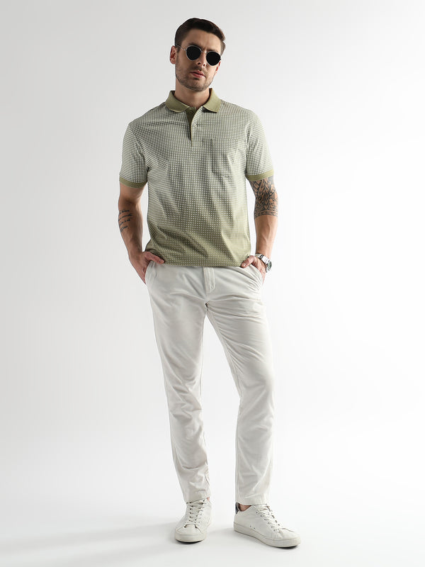 Winter Pear Dissolve Print Mercerized Polo