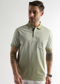 Winter Pear Dissolve Print Mercerized Polo