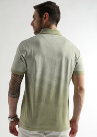 Winter Pear Dissolve Print Mercerized Polo