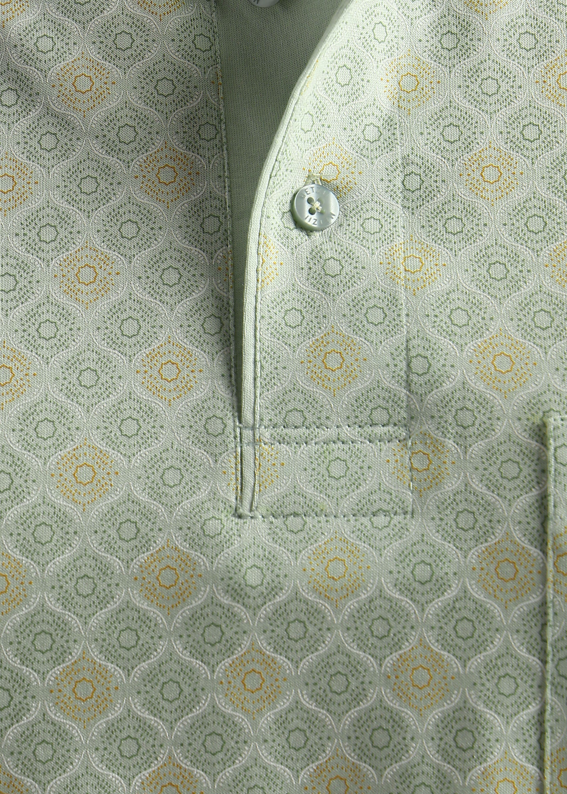 Fairest Jade Starburst Print Mercerized Polo