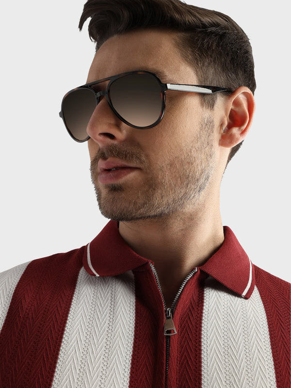 Red Dahlia Structured Half Zip Polo