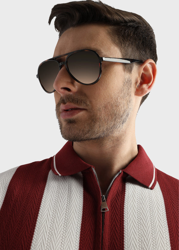 Red Dahlia Structured Half Zip Polo