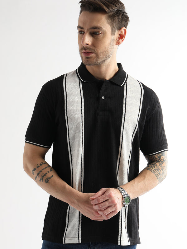 Chaos Black Multi Structured Polo