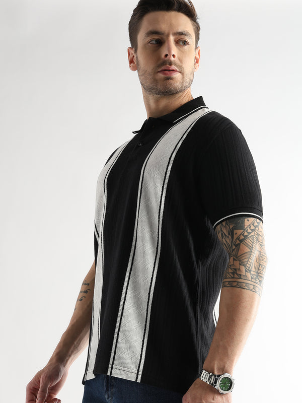 Chaos Black Multi Structured Polo
