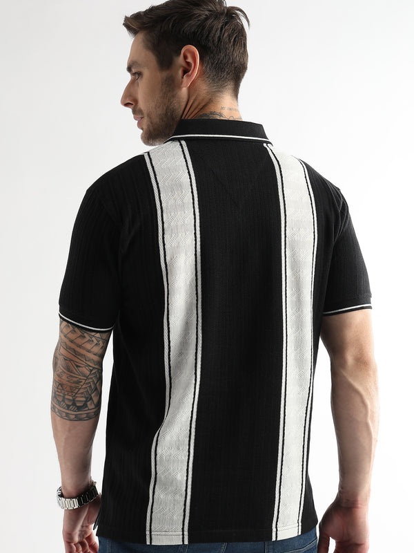 Chaos Black Multi Structured Polo
