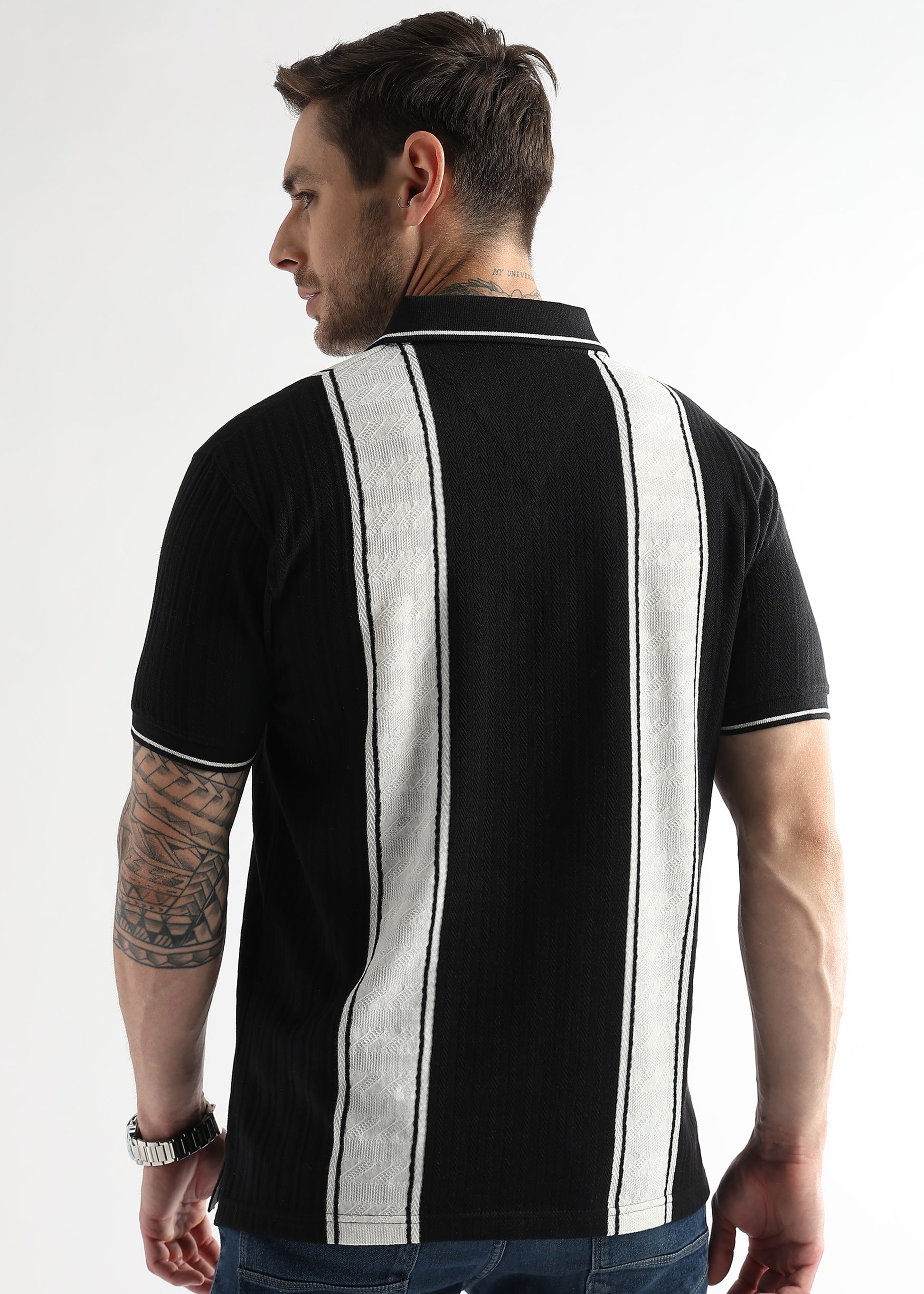 Chaos Black Multi Structured Polo