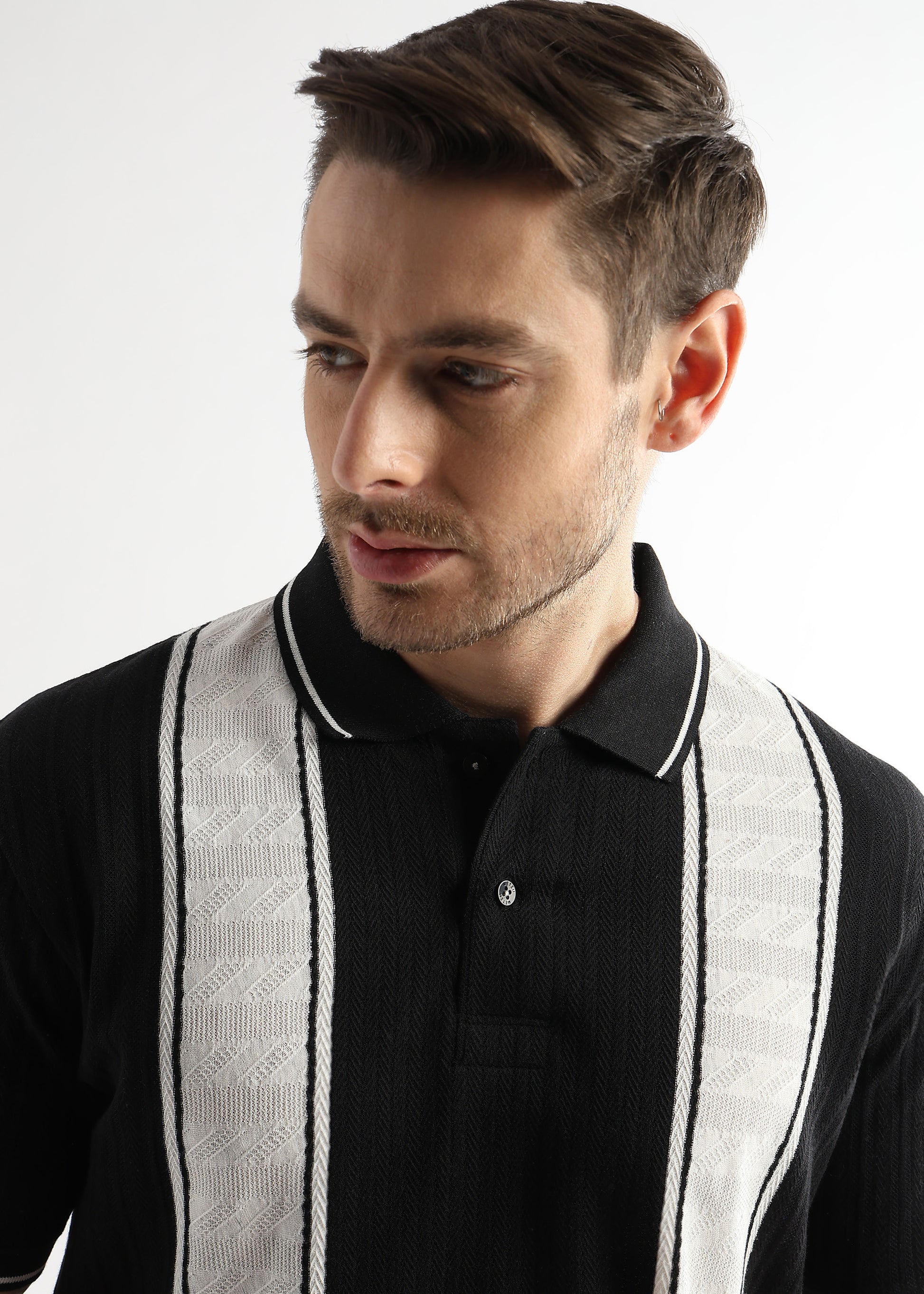 Chaos Black Multi Structured Polo