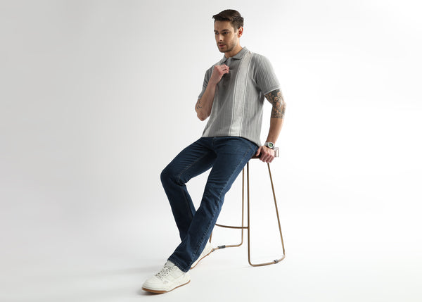 Gargoyle Gray Multi Structured Polo