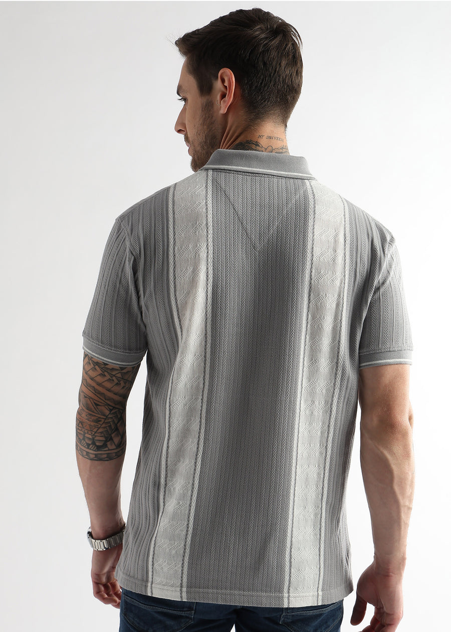 Gargoyle Gray Multi Structured Polo