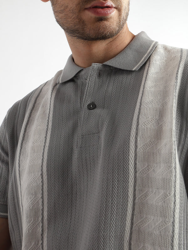 Gargoyle Gray Multi Structured Polo