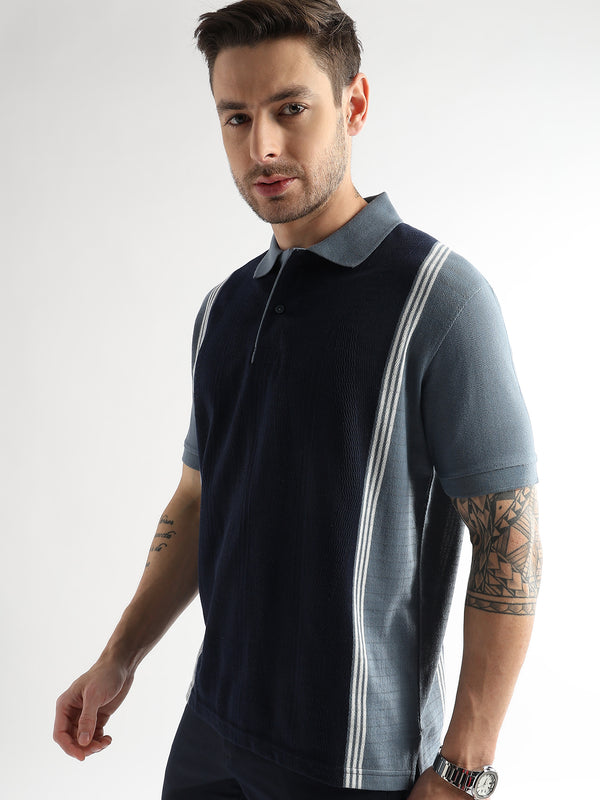 Sky Captain Contrast Collar Structured Polo