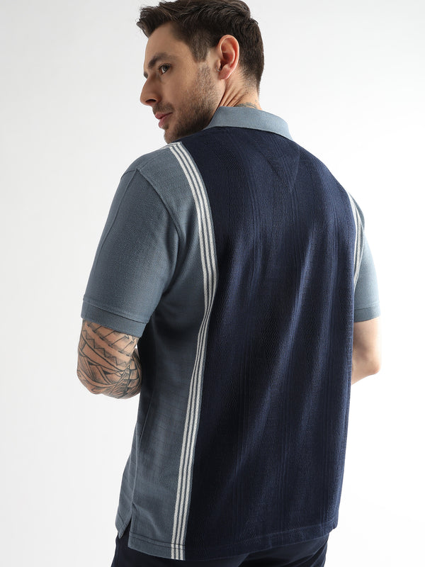 Sky Captain Contrast Collar Structured Polo