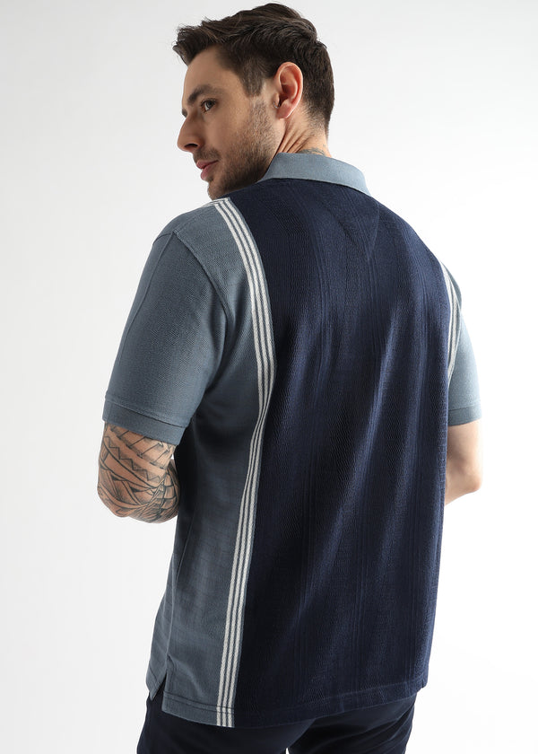 Sky Captain Contrast Collar Structured Polo
