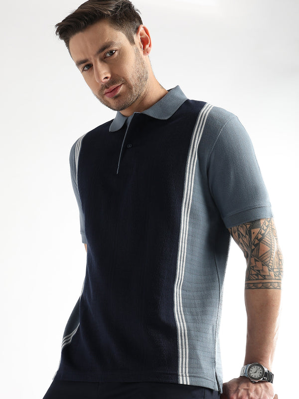 Sky Captain Contrast Collar Structured Polo