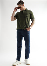 Cypress Green Self Structured Polo