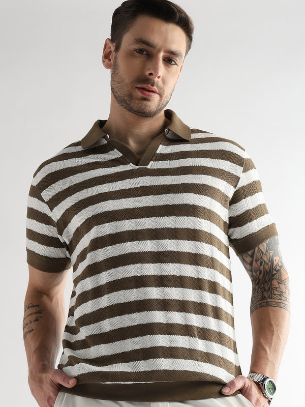 Dark Earth Cross Structured Polo