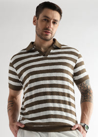 Dark Earth Cross Structured Polo