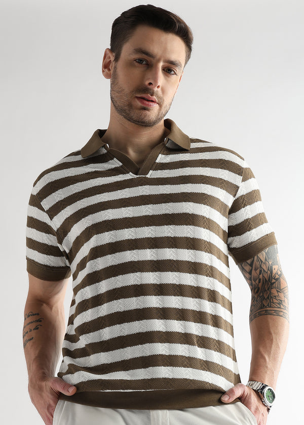 Dark Earth Cross Structured Polo