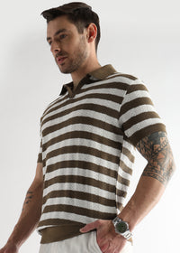 Dark Earth Cross Structured Polo