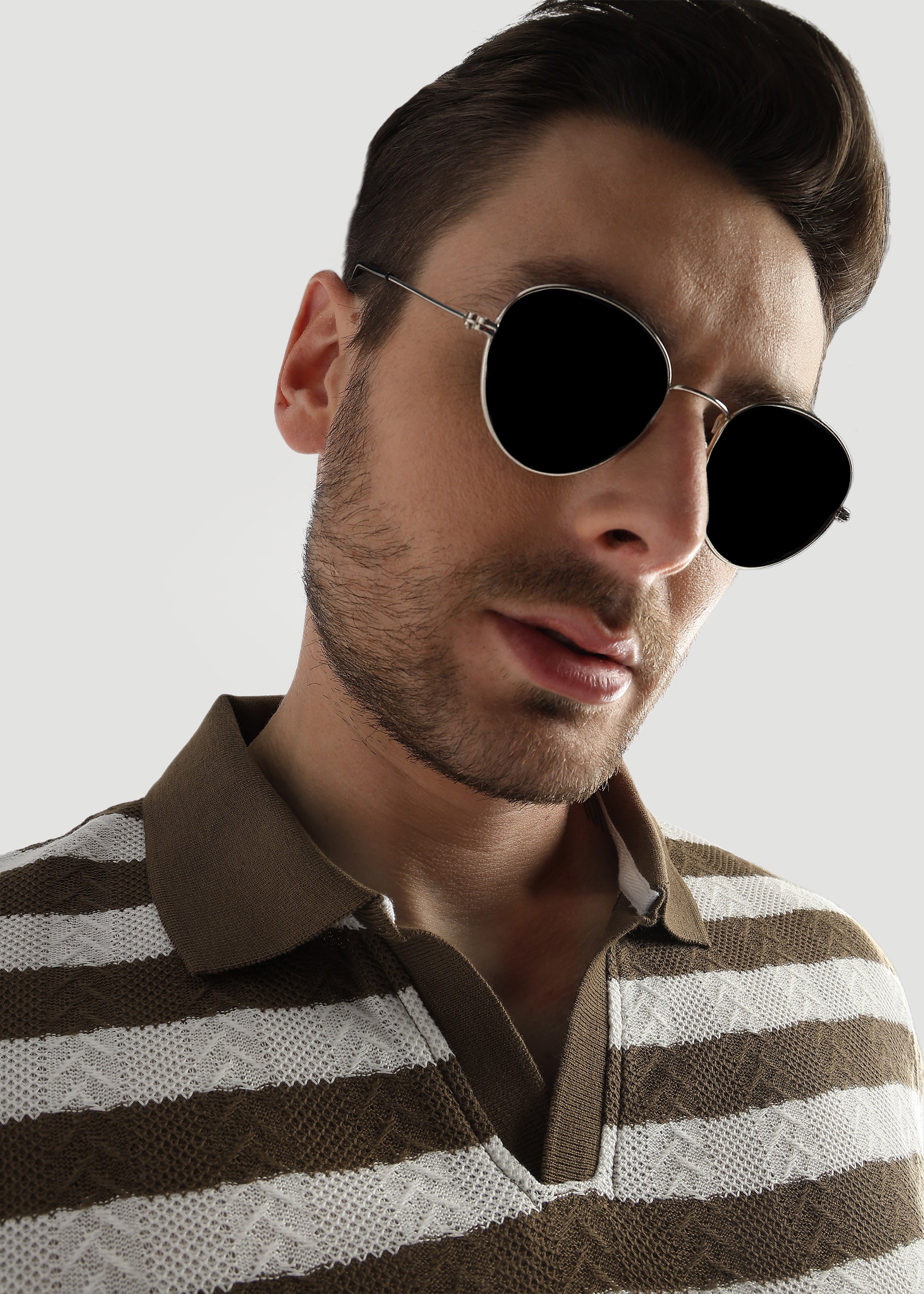 Dark Earth Cross Structured Polo