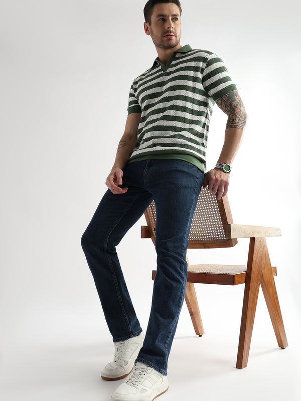 Smoke Pine Cross Structured Polo