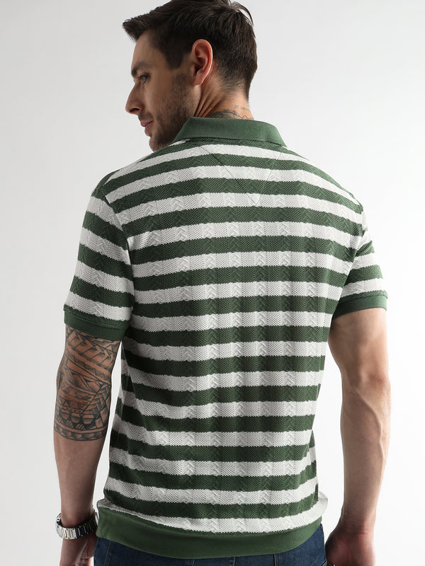 Smoke Pine Cross Structured Polo