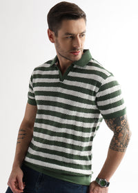 Smoke Pine Cross Structured Polo
