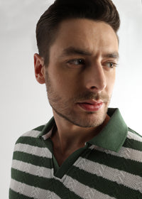 Smoke Pine Cross Structured Polo